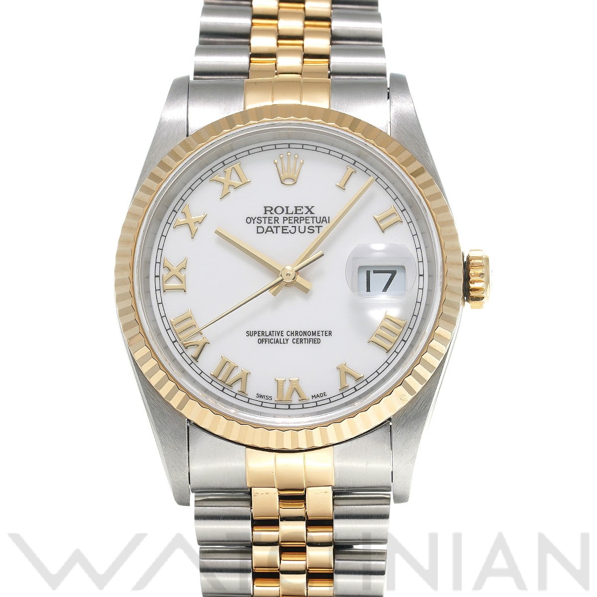 ロレックス デイトジャスト 36 16233 ホワイト メンズ 時計 【中古】【wristwatch】