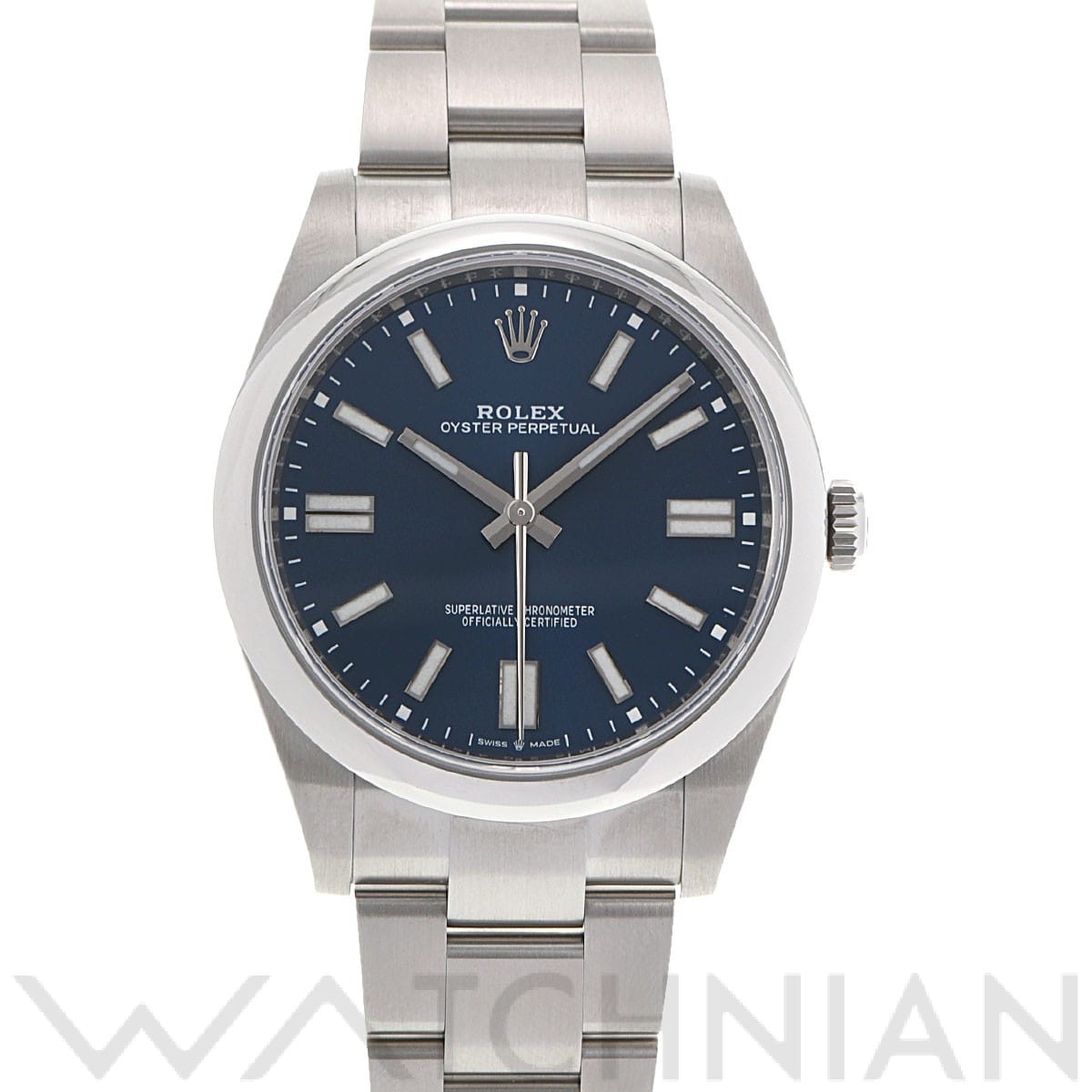 ロレックス オイスターパーペチュアル 41 124300 ブライトブルー メンズ 時計 【中古】【wristwatch】