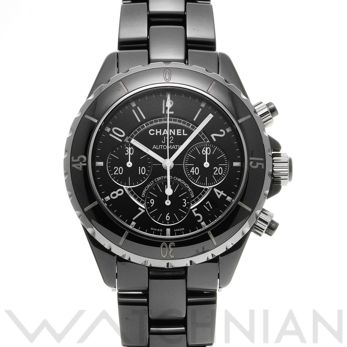 シャネル / CHANEL J12 クロノグラフ 41MM H0940 ブラックラッカー メンズ 時計 【中古】【wristwatch】