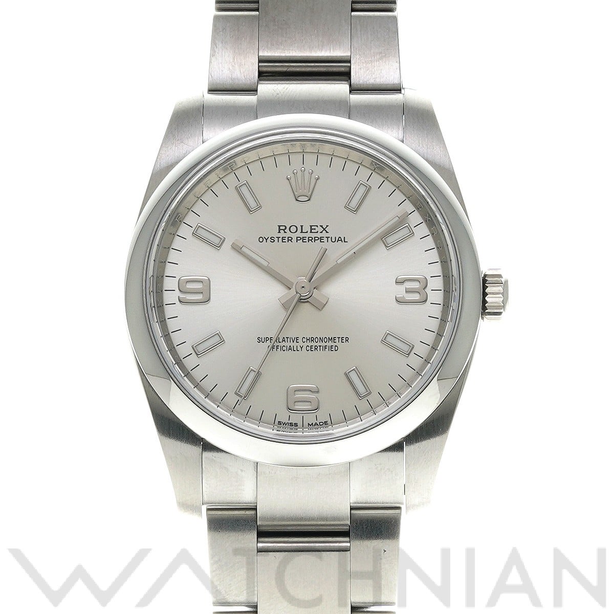 ロレックス オイスターパーペチュアル 34 114200 シルバー メンズ 時計 【中古】【wristwatch】