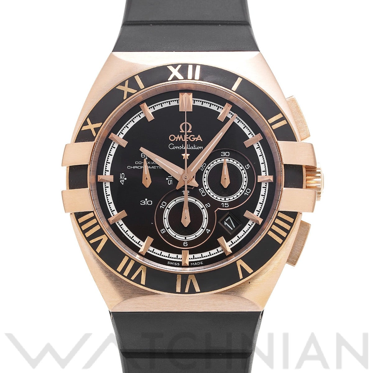 コンステレーション ダブルイーグル コーアクシャル クロノグラフ 121.62.41.50.13.001 ブラウン オメガ OMEGA メンズ 【中古】