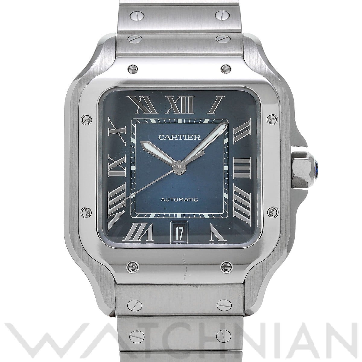 カルティエ / CARTIER サントス ドゥ カルティエ LM WSSA0030 ブルー メンズ 時計 【中古】【wristwatch】