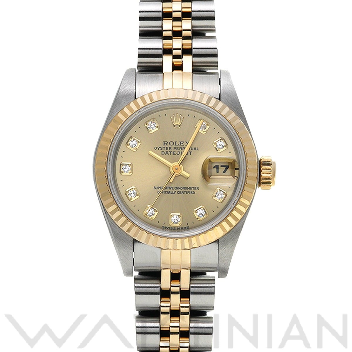 ロレックス デイトジャスト 69173G シャンパン/ダイヤモンド レディース 時計 【中古】【wristwatch】