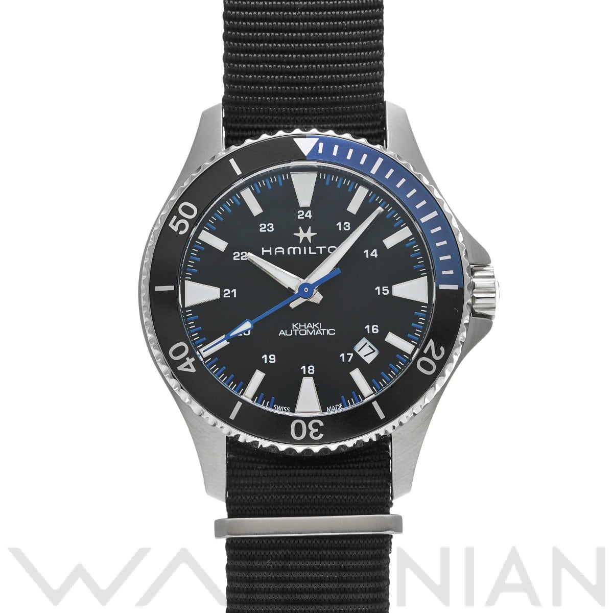 カーキ スキューバ H823150 ブラック ハミルトン HAMILTON メンズ 【中古】
