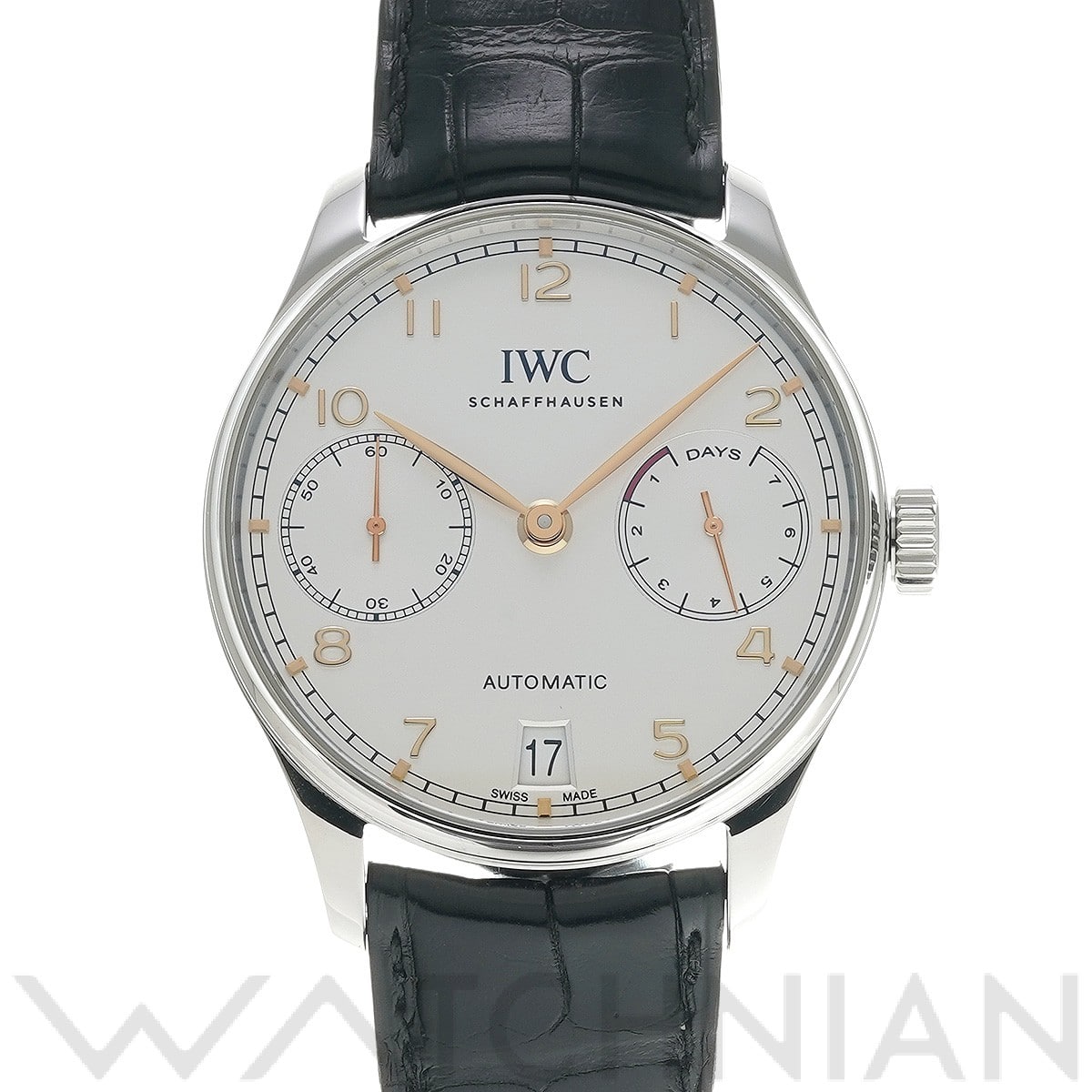 ポルトギーゼ オートマティック 7デイズ IW500704 シルバー インターナショナルウォッチカンパニー IWC メンズ 【中古】