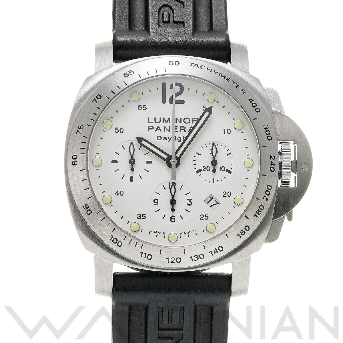 ルミノール クロノグラフ デイライト PAM00251 J番(2007年製造) ホワイト パネライ OFFICINE PANERAI メンズ 【中古】