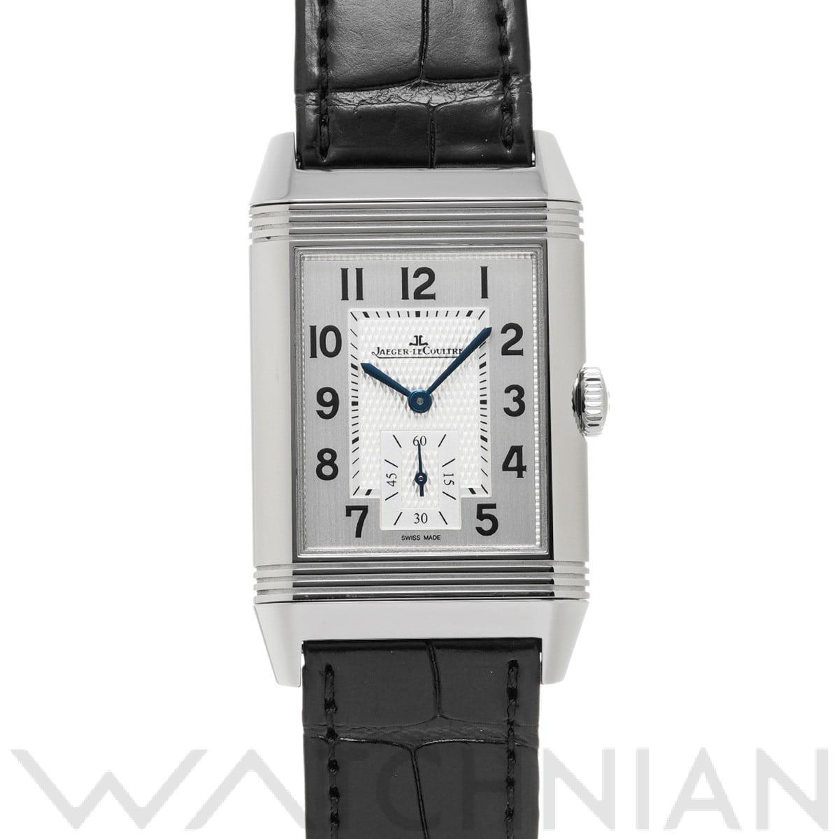 レベルソ クラシック ラージ デュオ スモールセコンド Q3848420 シルバーグレー/ブラック ジャガー ルクルト JAEGER-LECOULTRE メンズ 【中古】