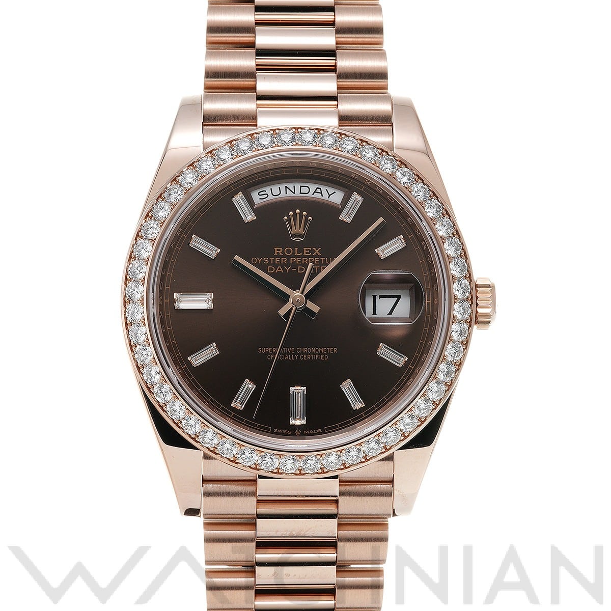ロレックス デイデイト 40 228345RBR チョコレート/ダイヤモンド メンズ 時計 【中古】【wristwatch】