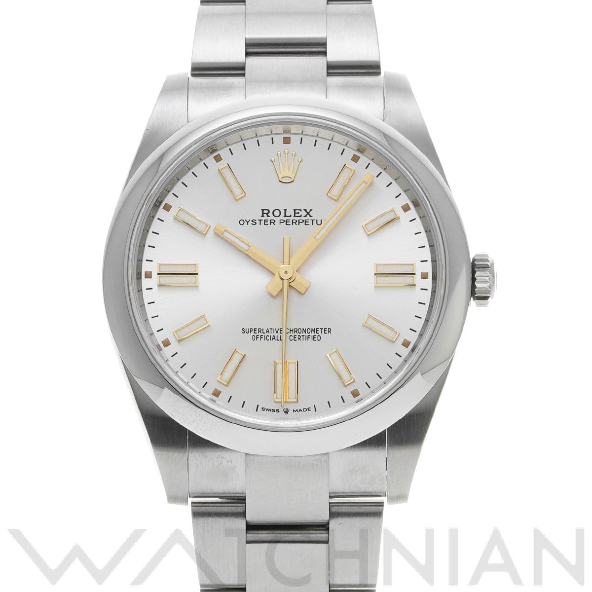 ロレックス オイスターパーペチュアル 41 124300 シルバー メンズ 時計 【中古】【wristwatch】