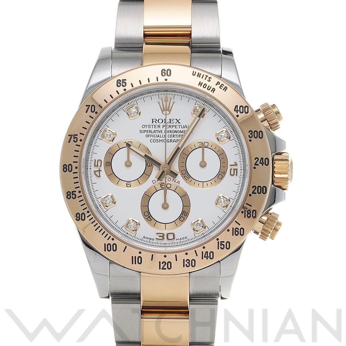 ロレックス コスモグラフ デイトナ 116523G ホワイト/ダイヤモンド メンズ 時計 【中古】【wristwatch】
