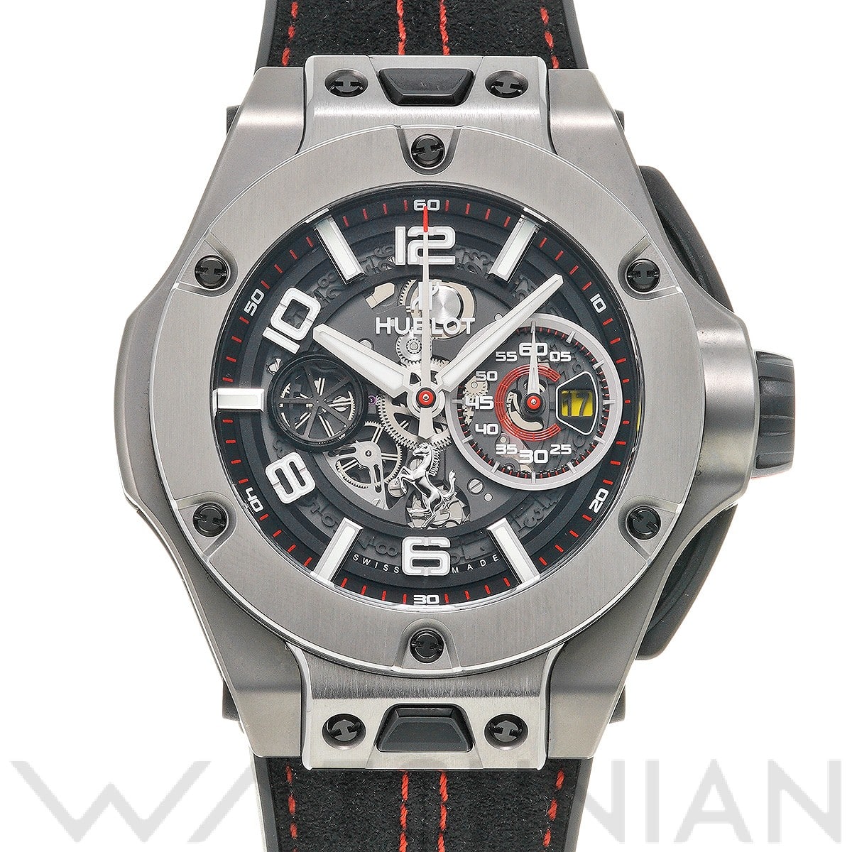 ビッグバン ウニコ フェラーリ チタニウム 402.NX.0123.WR スケルトン ウブロ HUBLOT メンズ 【中古】