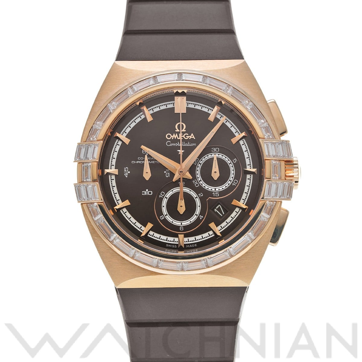 コンステレーション ダブルイーグル コーアクシャル クロノグラフ 121.57.41.50.13.001 ブラウン オメガ OMEGA メンズ 【中古】