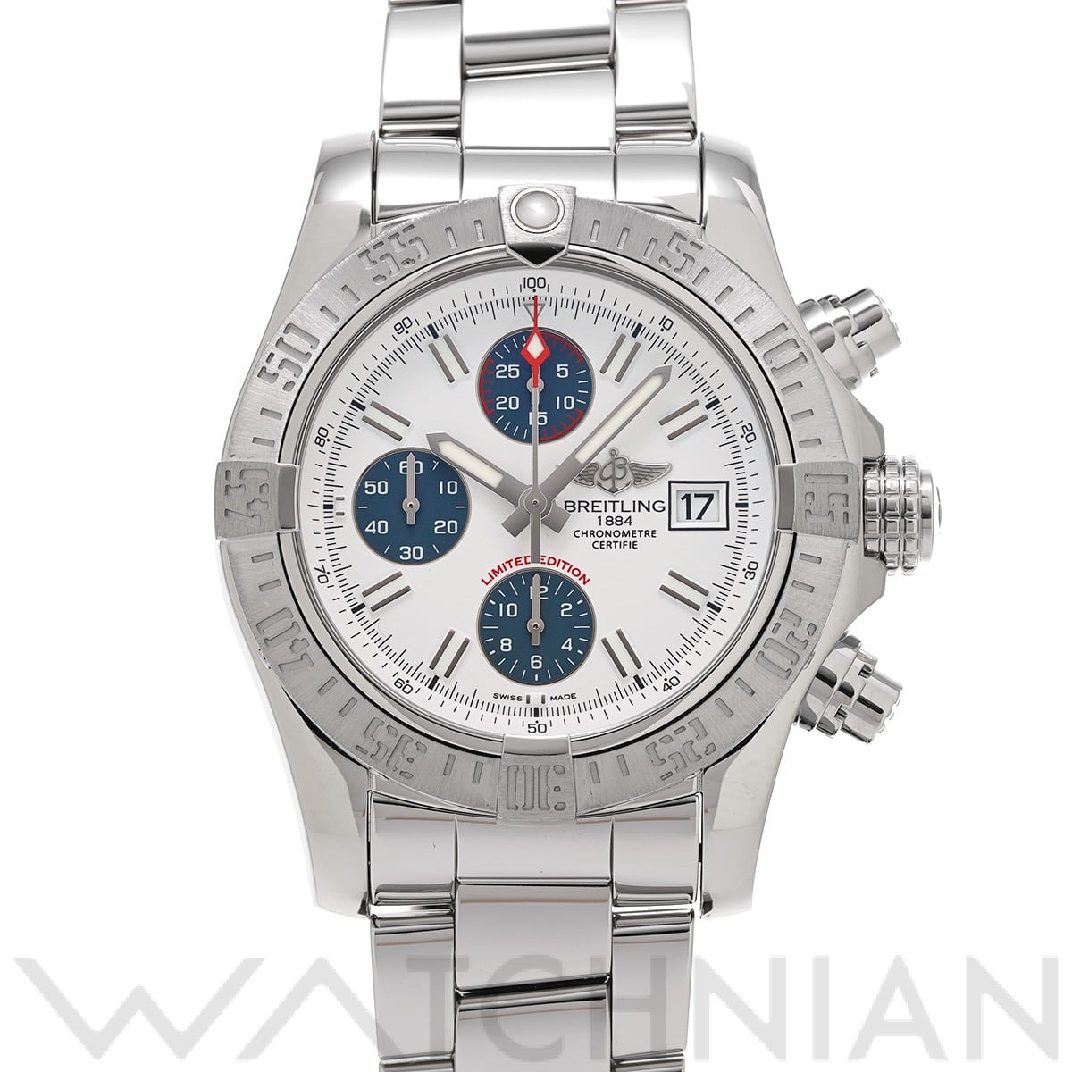 ブライトリング / BREITLING アベンジャーII A133813K/A760 ホワイト/ブルー メンズ 時計 【中古】【wristwatch】