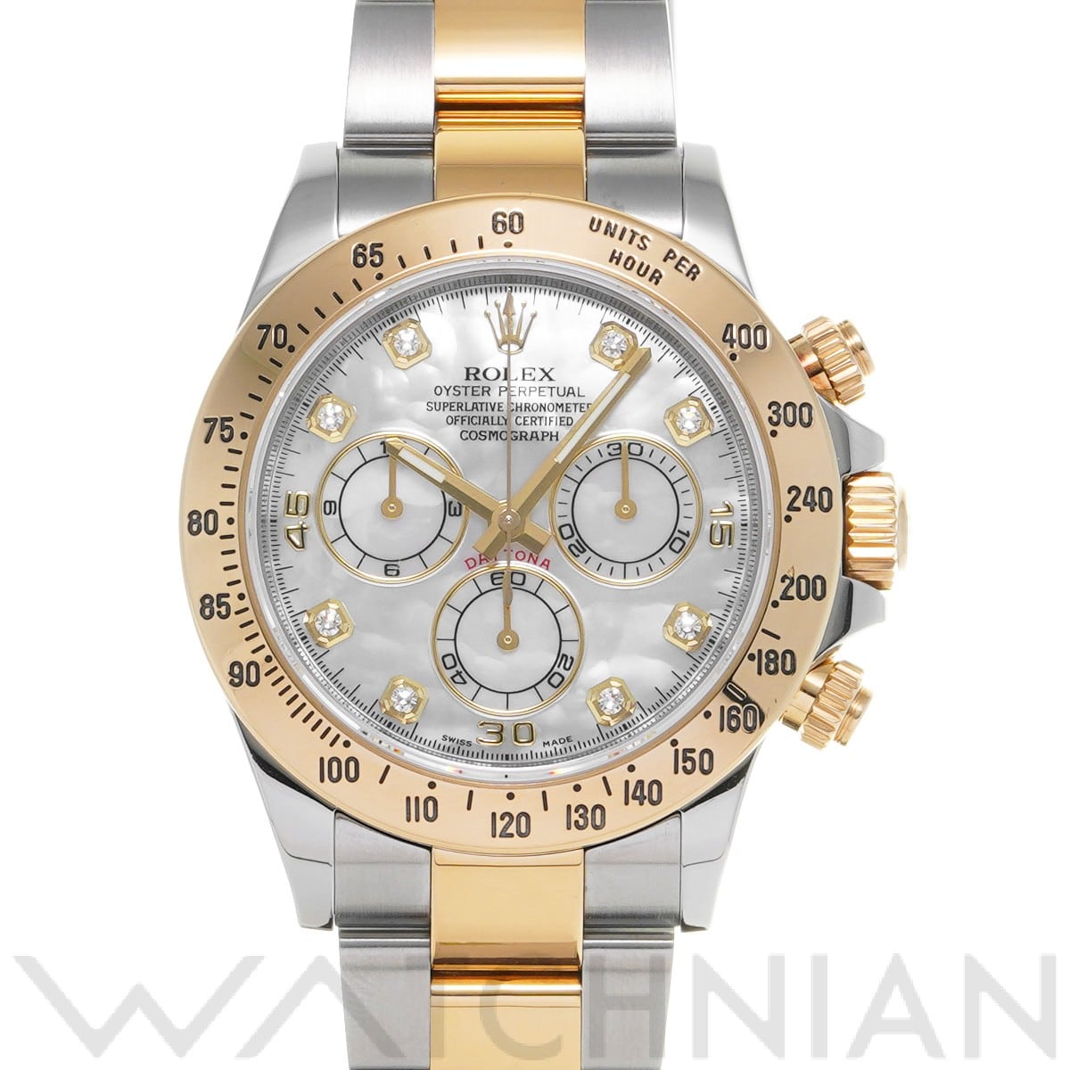 ロレックス コスモグラフ デイトナ 116523NG ホワイトシェル/ダイヤモンド メンズ 時計 【中古】【wristwatch】