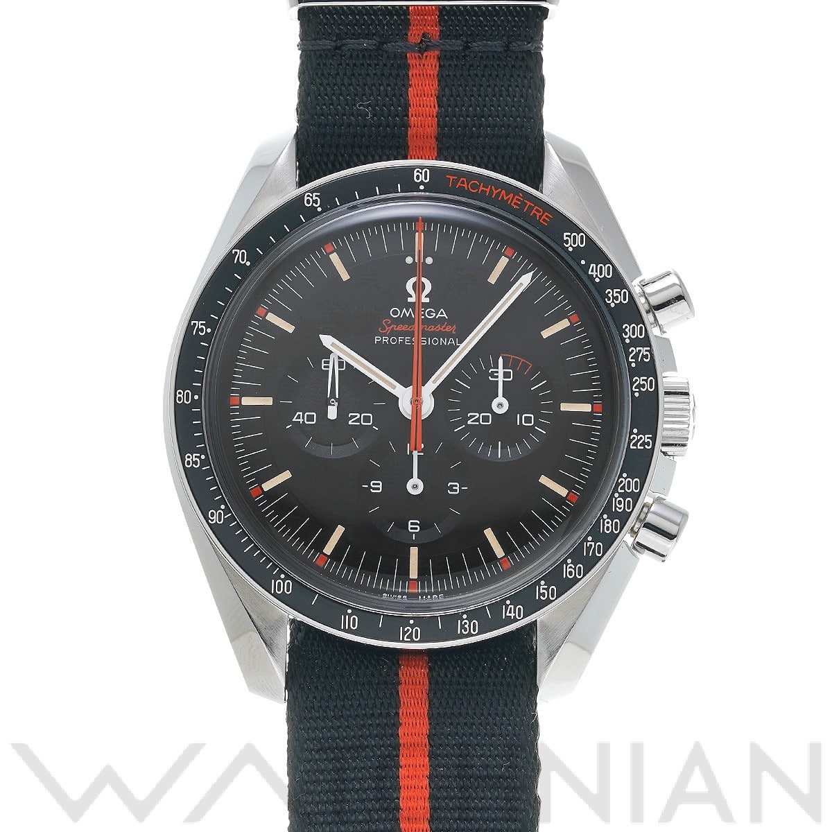 スピードマスター ムーンウォッチ スピーディ チューズデー ウルトラマン 311.12.42.30.01.001 ブラック オメガ OMEGA メンズ 【中古】