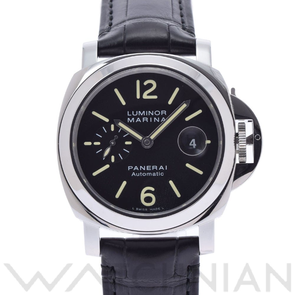ルミノールマリーナ オートマティック PAM00104 O番(2012年製造) ブラック パネライ OFFICINE PANERAI メンズ 【中古】