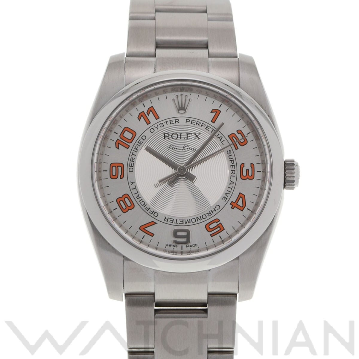 ロレックス エアキング 114200 シルバーコンセントリック メンズ 時計 【中古】【wristwatch】