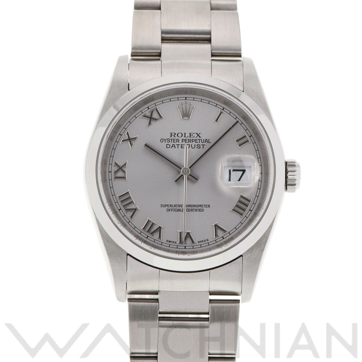 ロレックス デイトジャスト 36 16200 グレー メンズ 時計 【中古】【wristwatch】