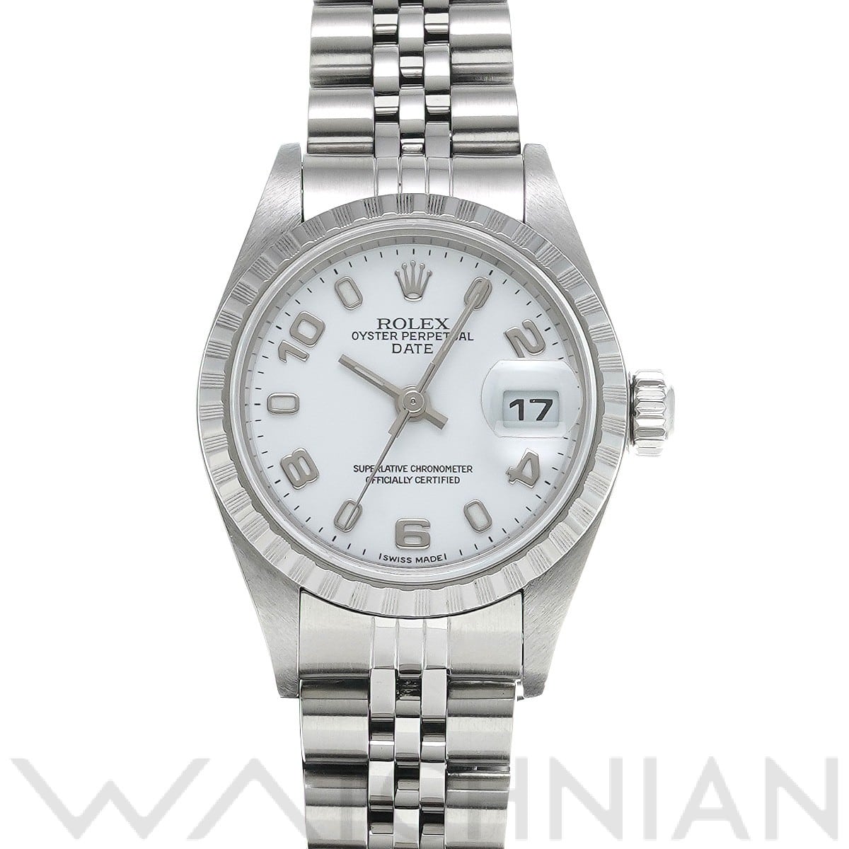 オイスターパーペチュアル デイト 79240 P番(2001年頃製造) ホワイト ロレックス ROLEX レディース 【中古】