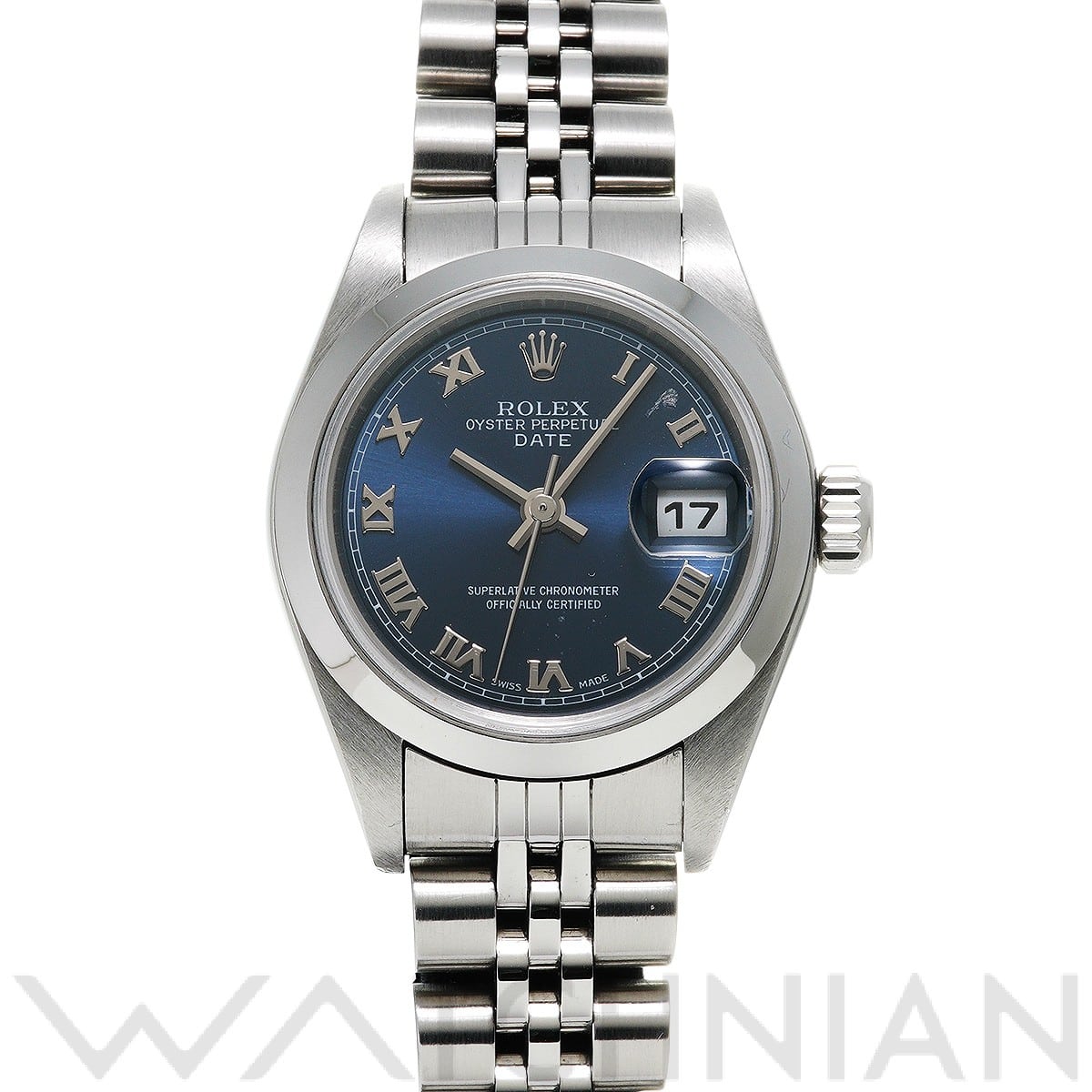 ロレックス オイスターパーペチュアル デイト 79160 ブルー レディース 時計 【中古】【wristwatch】