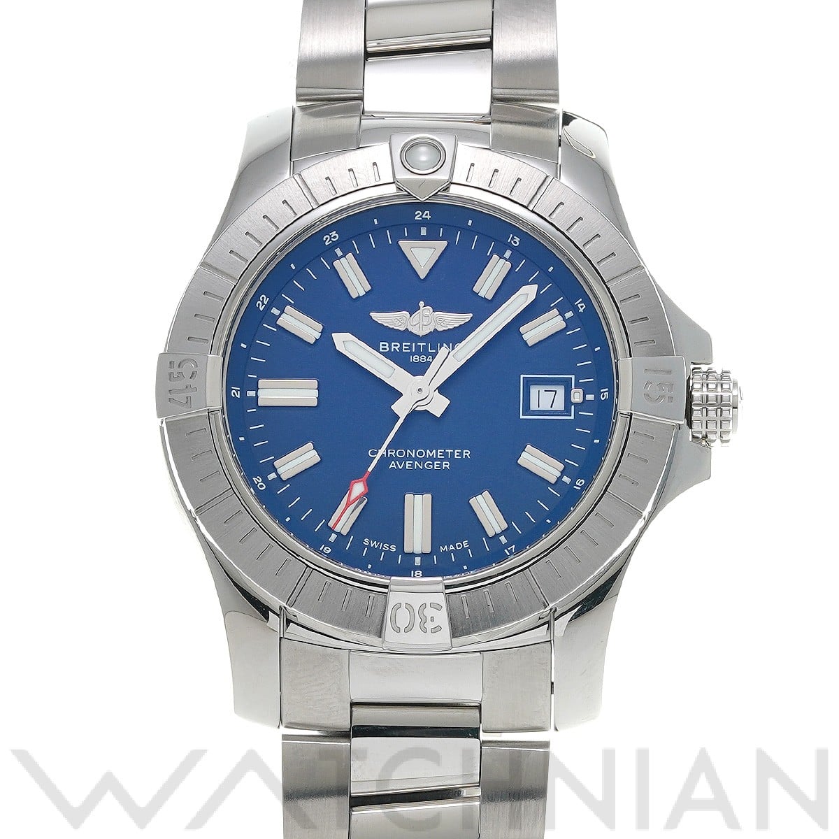 ブライトリング / BREITLING アベンジャー オートマチック 43 A17318101C1A1 ブルー メンズ 時計 【中古】【wristwatch】