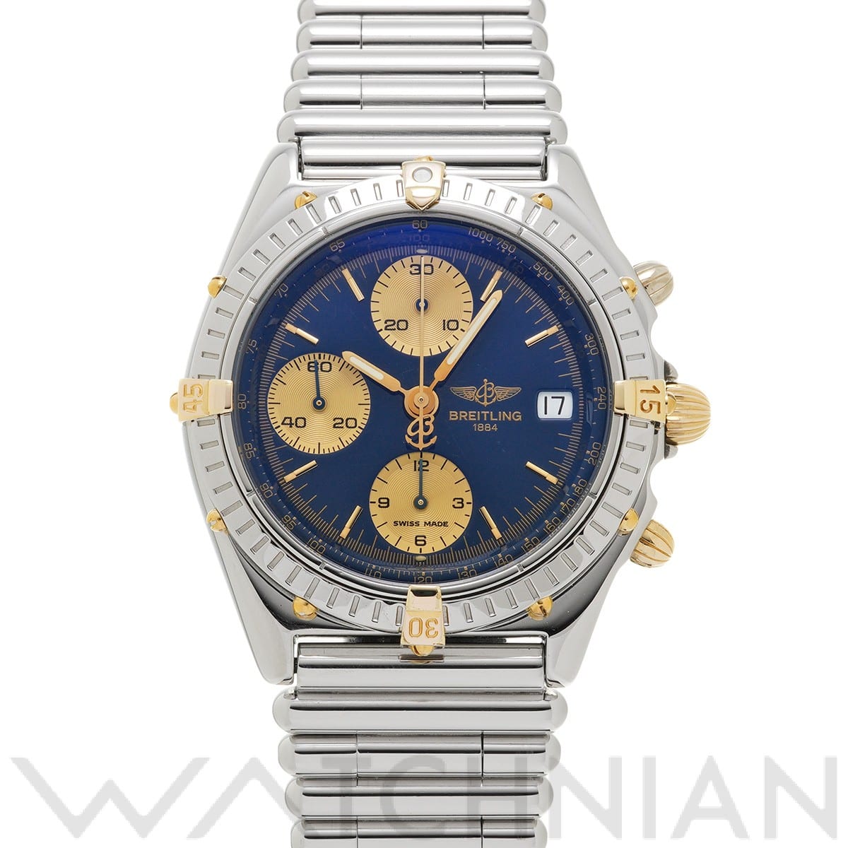 ブライトリング / BREITLING クロノマット ビコロ B13050 ブルー/ゴールド メンズ 時計 【中古】【wristwatch】