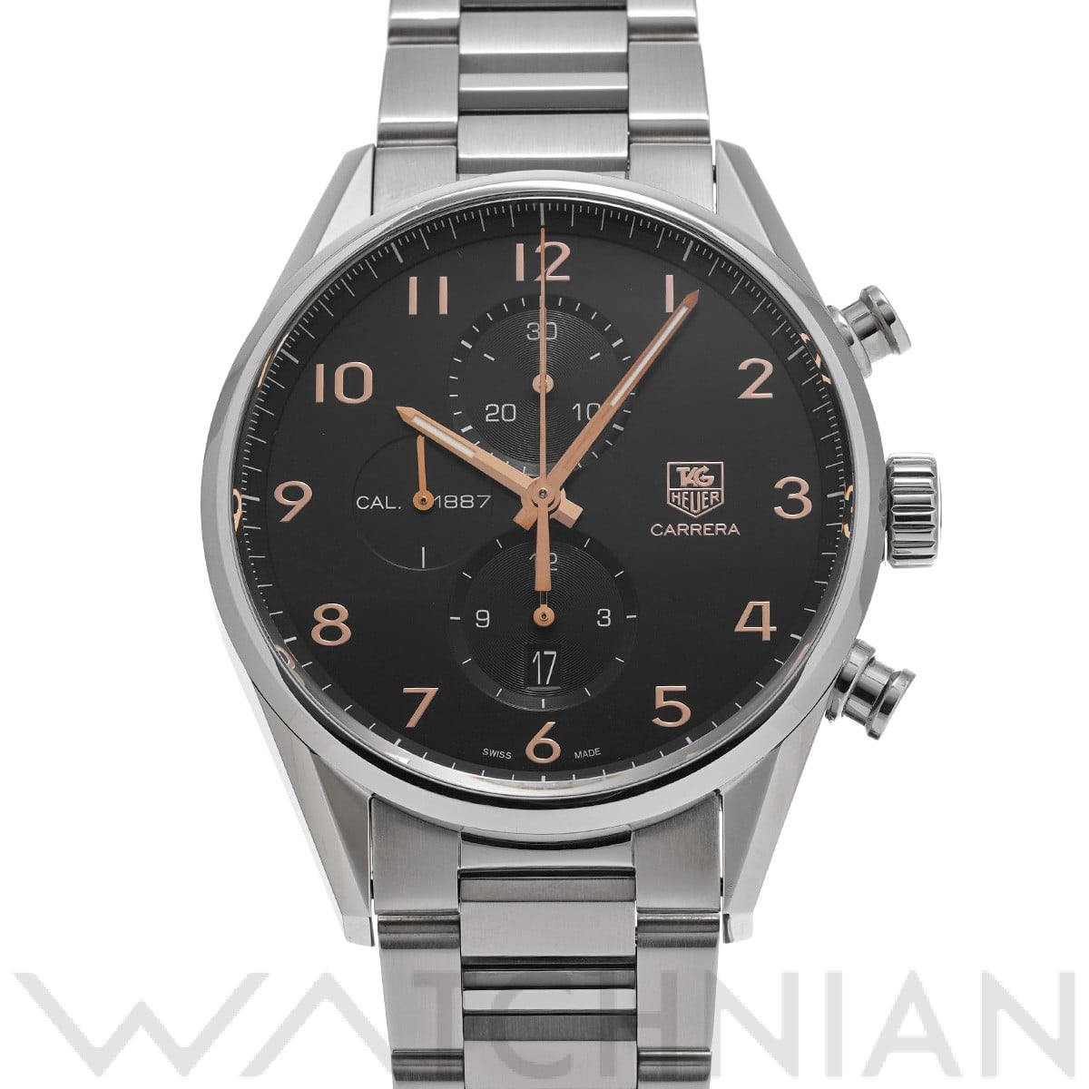 タグ ホイヤー / TAG HEUER カレラ キャリバー1887 クロノグラフ CAR2014.BA0799 ブラック メンズ 時計 【中古】【wristwatch】