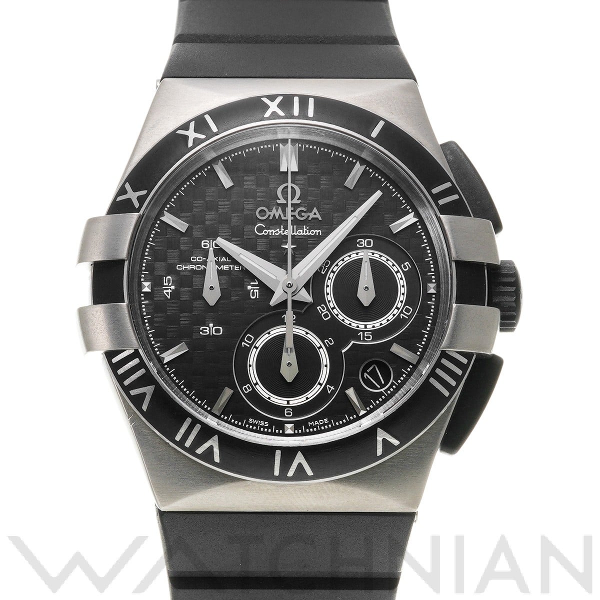 コンステレーション ダブルイーグル コーアクシャル クロノグラフ ミッションヒルズワールドカップ 121.92.35.50.01.001 カーボンブラック オメガ OMEGA ユニセックス 【中古】