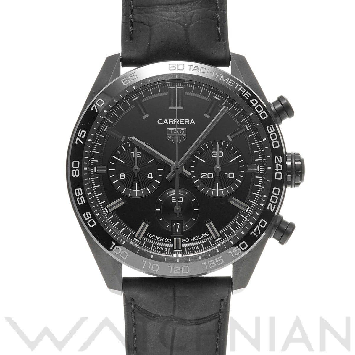 カレラ キャリバーホイヤー02 ジャパン ブラックエディション CBN2A1G.FC6501 ブラック タグ ホイヤー TAG HEUER メンズ 【中古】