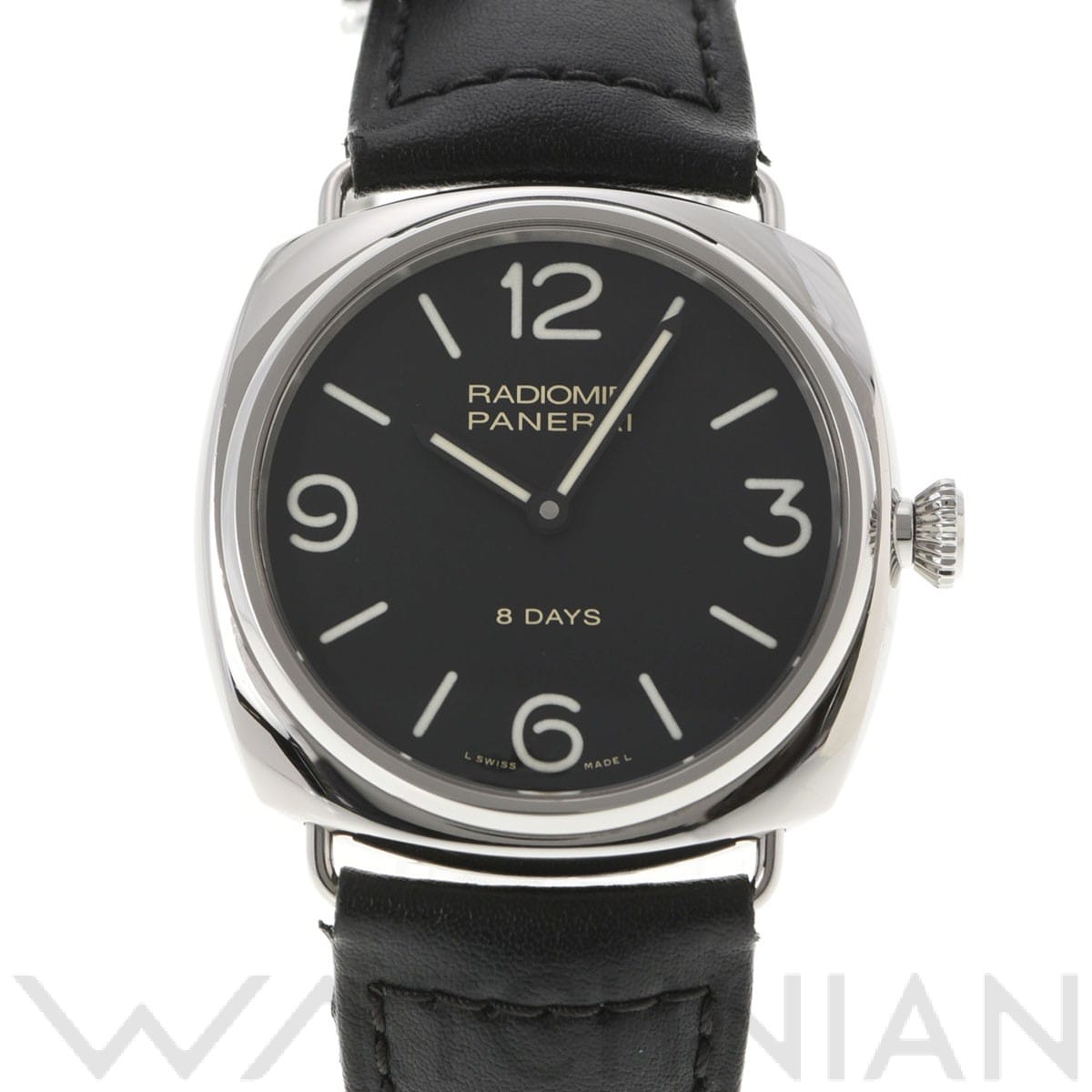 ラジオミール ベース 8デイズ アッチャイオ PAM00610 R番(2015年製造) ブラック パネライ OFFICINE PANERAI メンズ 【中古】