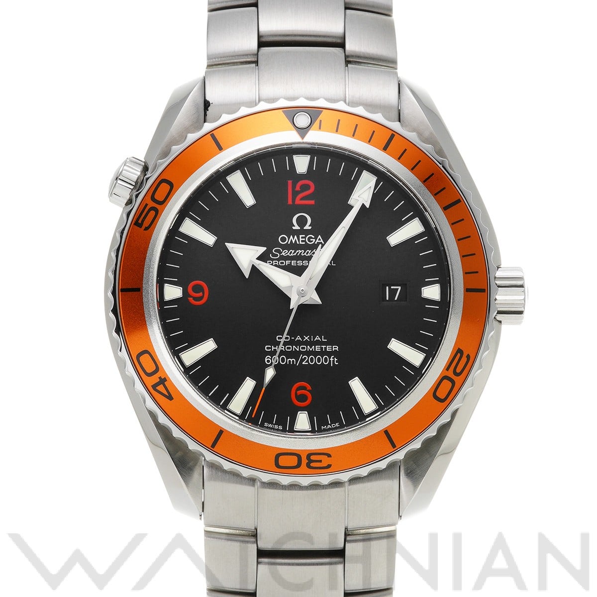 オメガ / OMEGA シーマスター プラネットオーシャン 600 コーアクシャル 2208.50 ブラック メンズ 時計 【中古】【wristwatch】