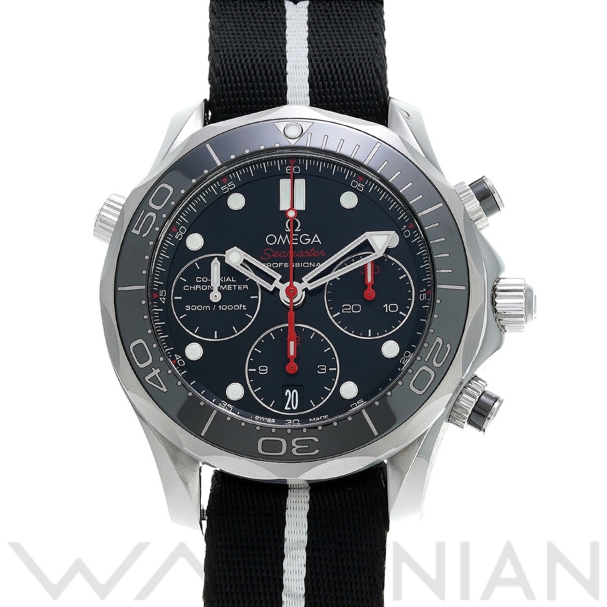 シーマスター ダイバー300 コーアクシャル クロノグラフ 212.30.42.50.01.001 ブラック オメガ OMEGA メンズ 【中古】