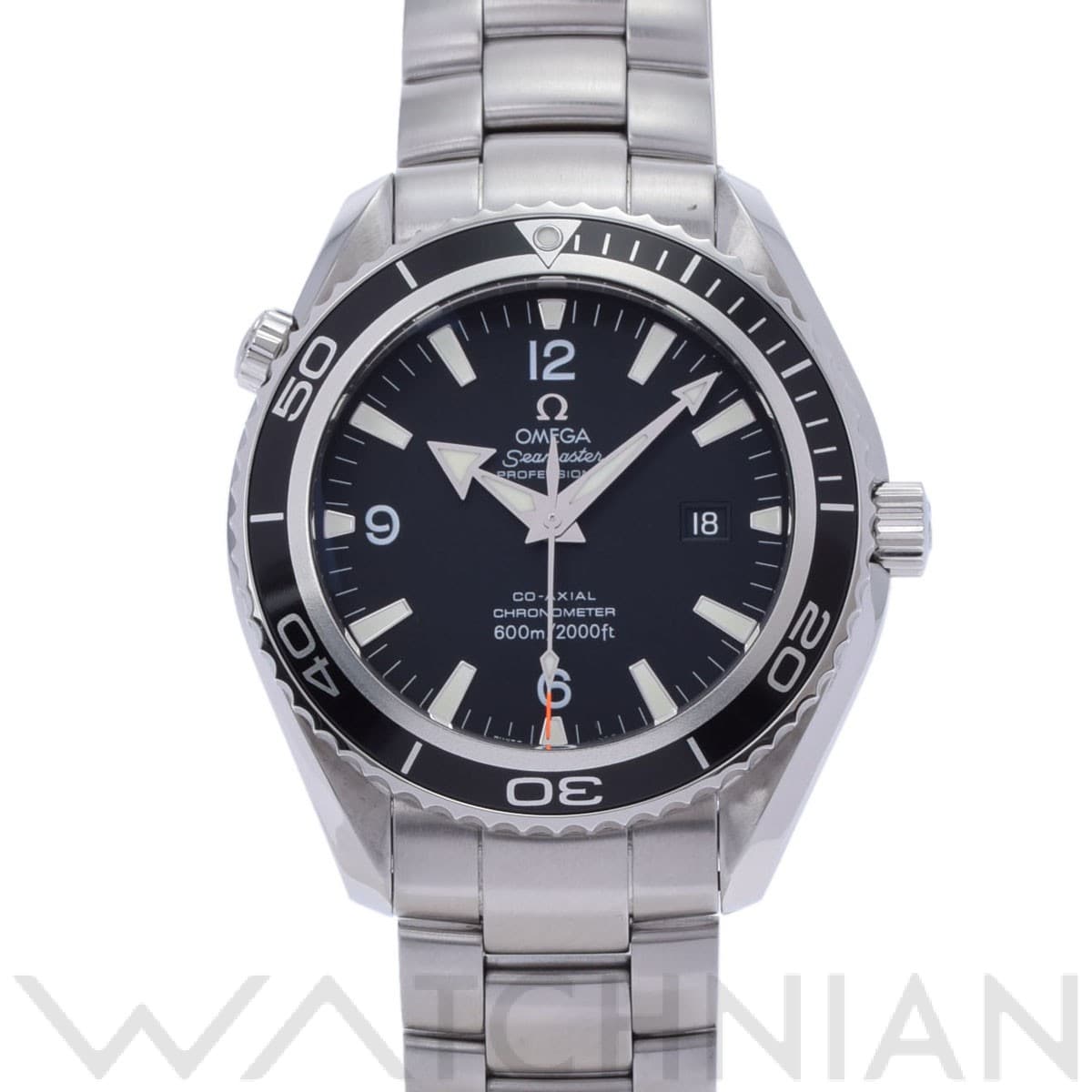 オメガ / OMEGA シーマスター プラネットオーシャン 600 コーアクシャル ビッグサイズ 2200.50 ブラック メンズ 時計 【中古】【wristwatch】