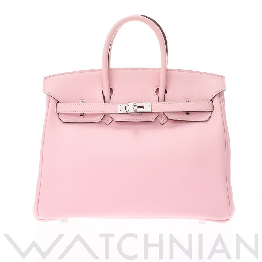 バーキン 25 ローズサクラ/パラジウム金具 ヴォースイフト HERMES エルメス レディース 【中古】