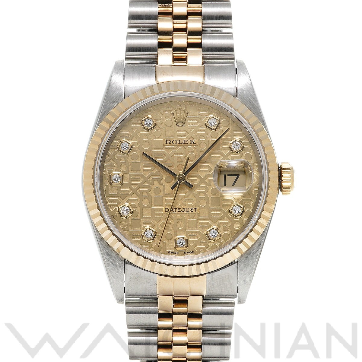 ロレックス デイトジャスト 36 16233G シャンパンコンピュータ/ダイヤモンド メンズ 時計 【中古】【wristwatch】