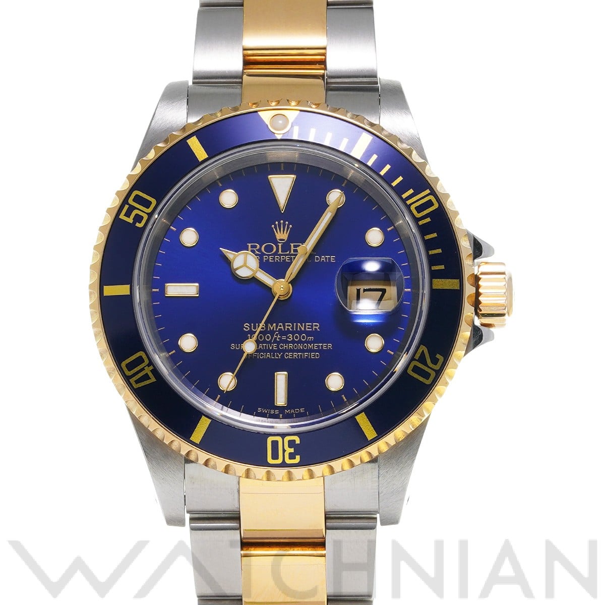 サブマリーナ デイト 16613 Y番(2003年頃製造) ブルー ロレックス ROLEX メンズ 【中古】