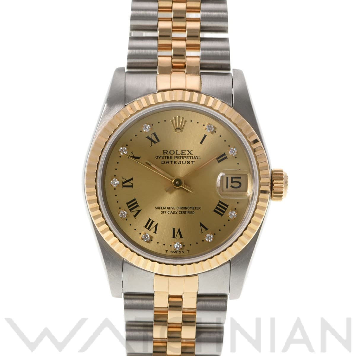 デイトジャスト 31 68273G N番(1992年頃製造) シャンパン/ダイヤモンド ロレックス ROLEX ユニセックス 【中古】