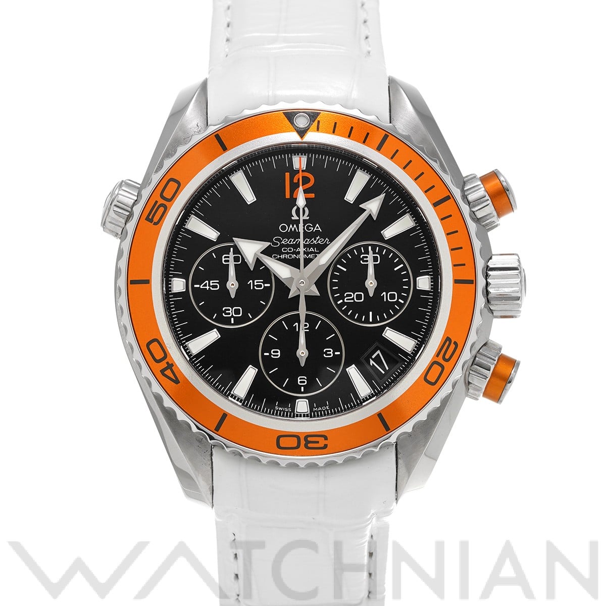 シーマスター プラネットオーシャン 600 コーアクシャル クロノグラフ 222.32.38.50.01.003 ブラック オメガ OMEGA ユニセックス 【中古】