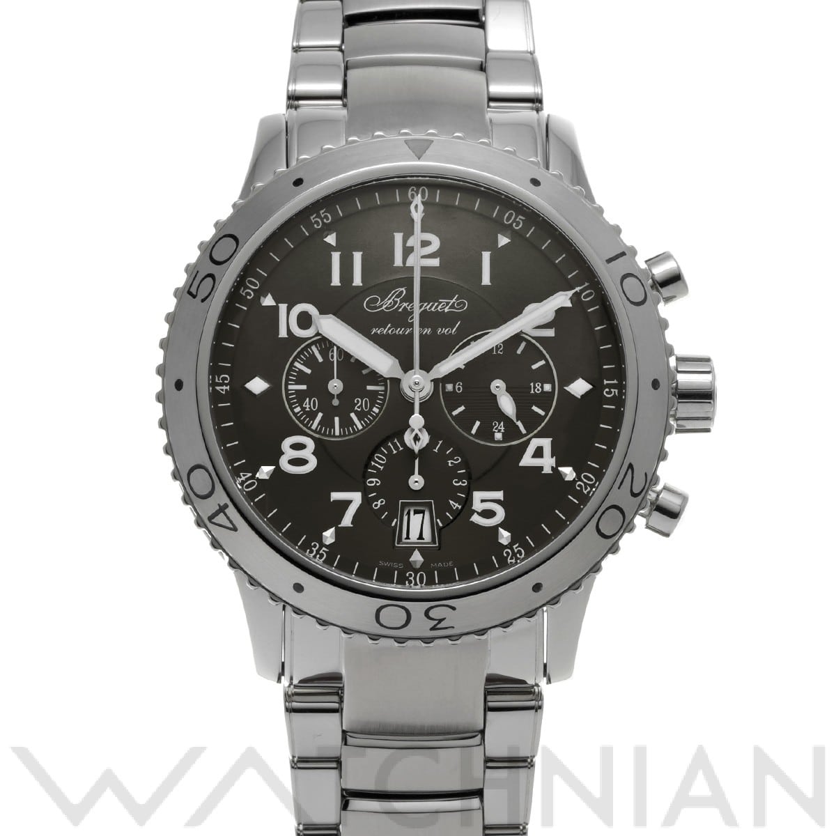 ブレゲ / Breguet トランスアトランティック タイプXXI 3810ST/92/SZ9 グレー メンズ 時計 【中古】【wristwatch】
