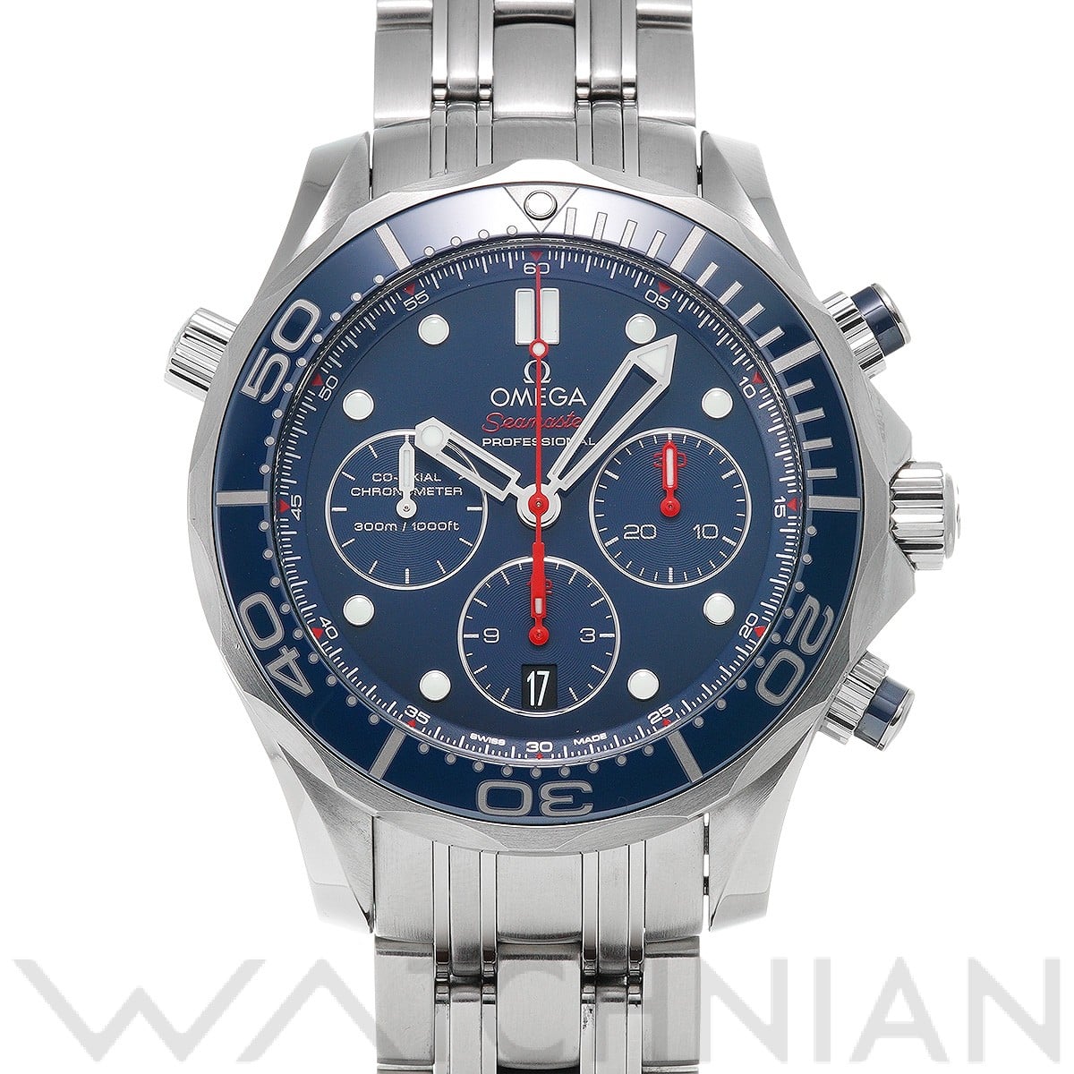 オメガ / OMEGA シーマスター ダイバー300 コーアクシャル クロノグラフ 212.30.44.50.03.001 ブルー メンズ 時計 【中古】【wristwatch】