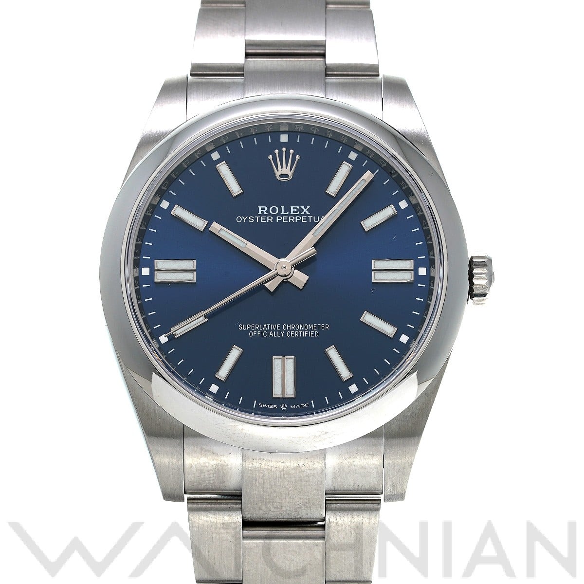 ロレックス オイスターパーペチュアル 41 124300 ブライトブルー メンズ 時計 【中古】【wristwatch】