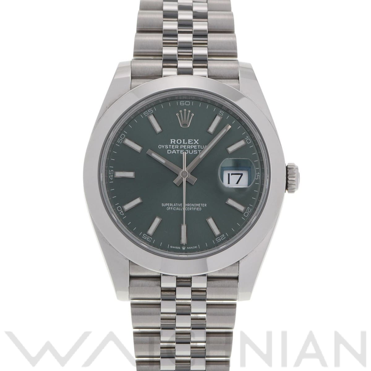 デイトジャスト 41 126300 ランダムシリアル ミントグリーン ロレックス ROLEX メンズ 【中古】