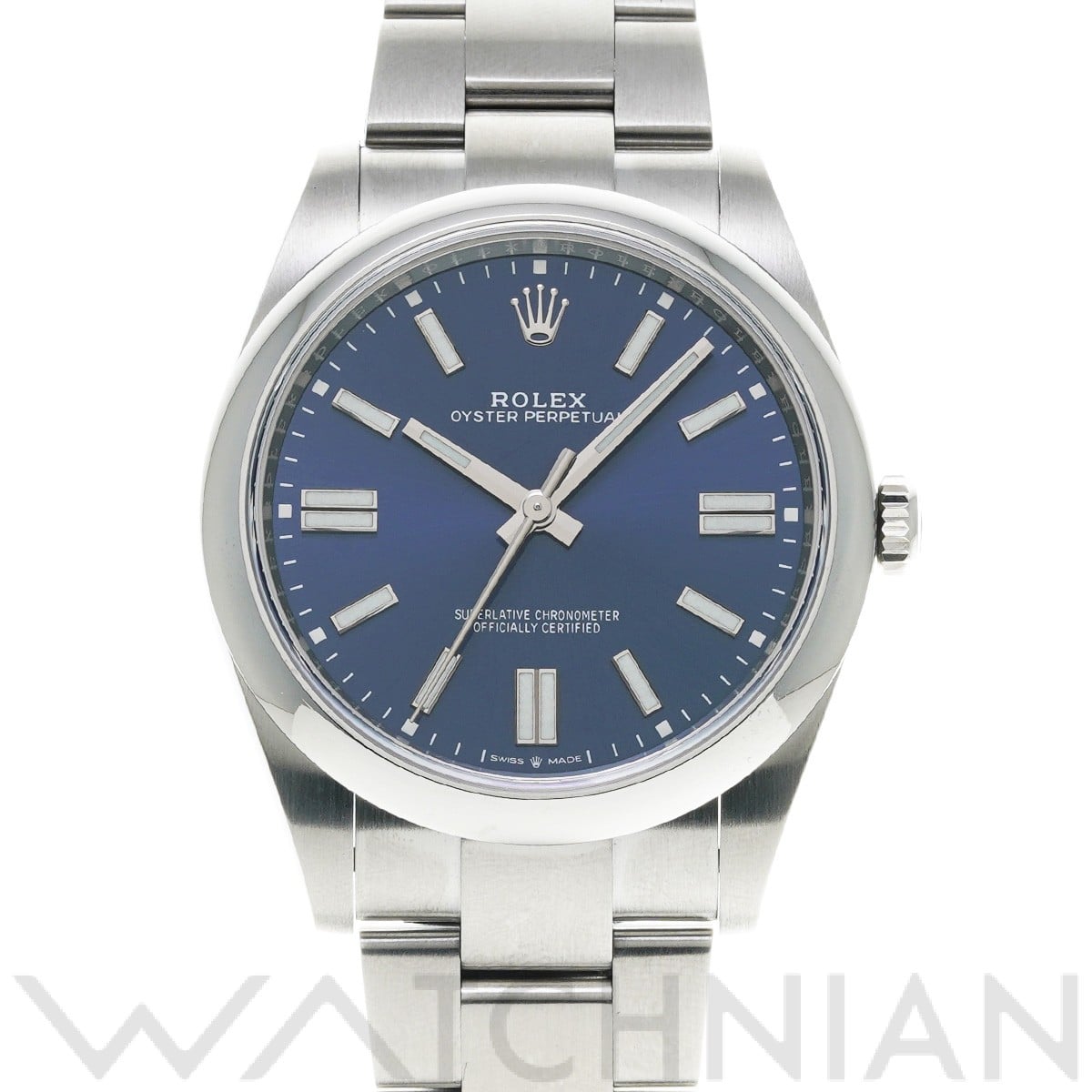 ロレックス オイスターパーペチュアル 41 124300 ブライトブルー メンズ 時計 【中古】【wristwatch】