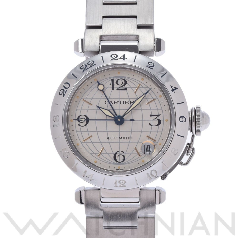 カルティエ / CARTIER パシャC メリディアン GMT W31029M7 シルバー ユニセックス 時計 【中古】【wristwatch】