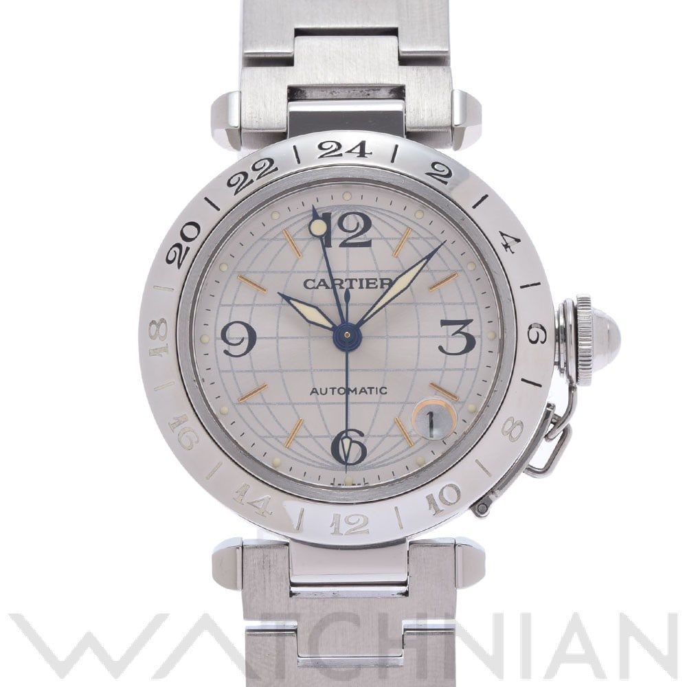カルティエ / CARTIER パシャC メリディアン GMT W31029M7 シルバー ユニセックス 時計 【中古】【wristwatch】
