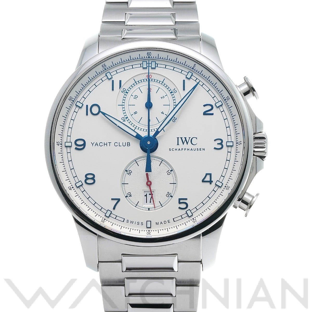 IWC ポルトギーゼ ヨットクラブ クロノグラフ IW390702 シルバーメッキ メンズ 時計 【中古】【wristwatch】