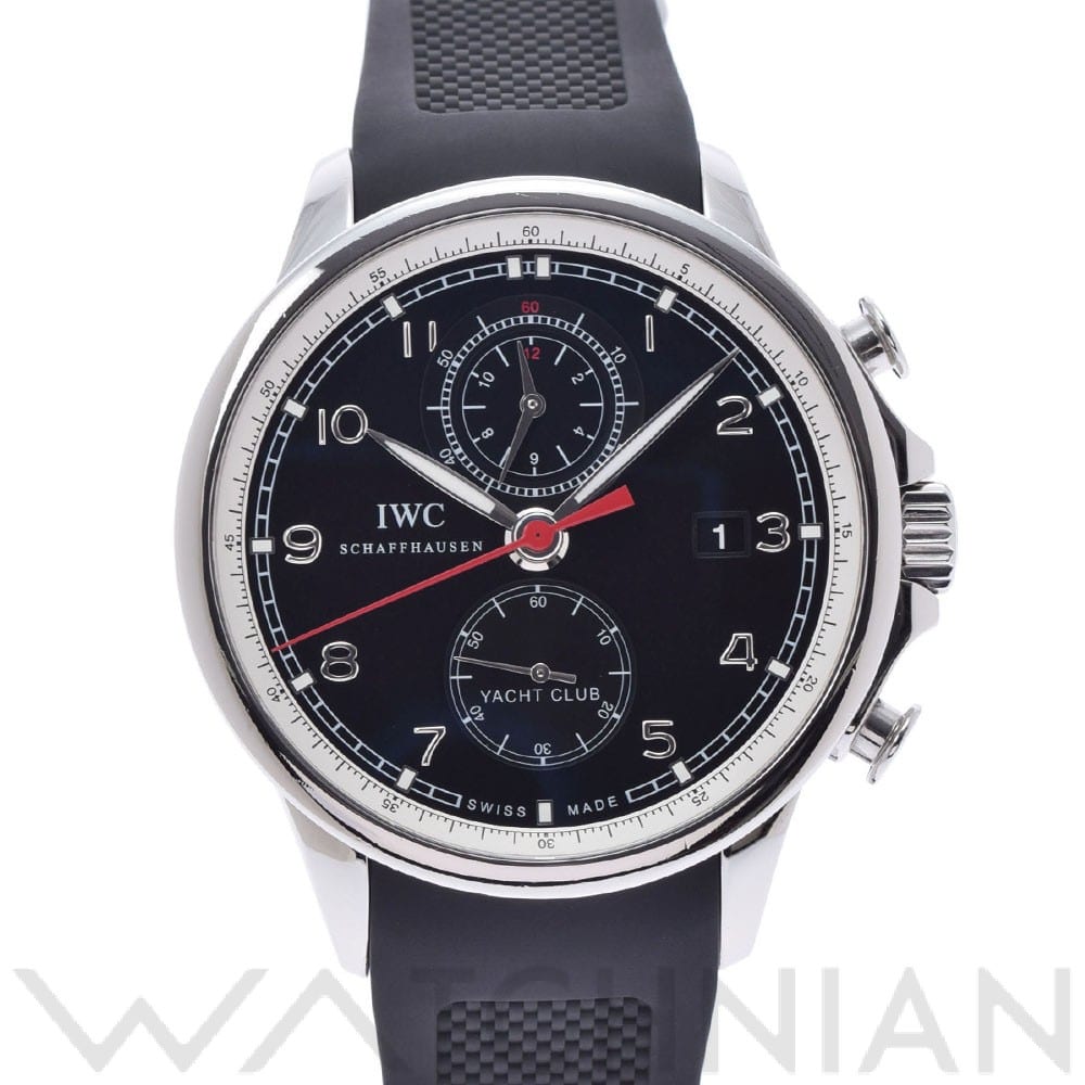 ポルトギーゼ ヨットクラブ クロノグラフ IW390204 ブラック インターナショナルウォッチカンパニー IWC メンズ 【中古】