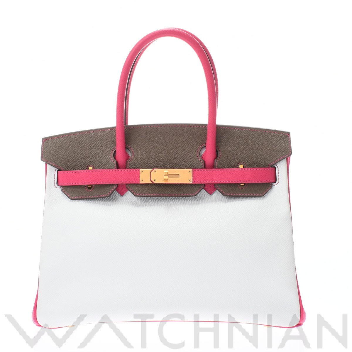 エルメス バーキン 30 スペシャルオーダー エトゥープ/ブロン/ローズティリアン/マットゴールド金具 ヴォーエプソン レディース バッグ 【中古】【bag】