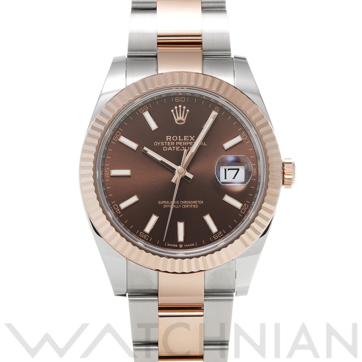 ロレックス デイトジャスト 41 126331 チョコレート メンズ 時計 【中古】【wristwatch】