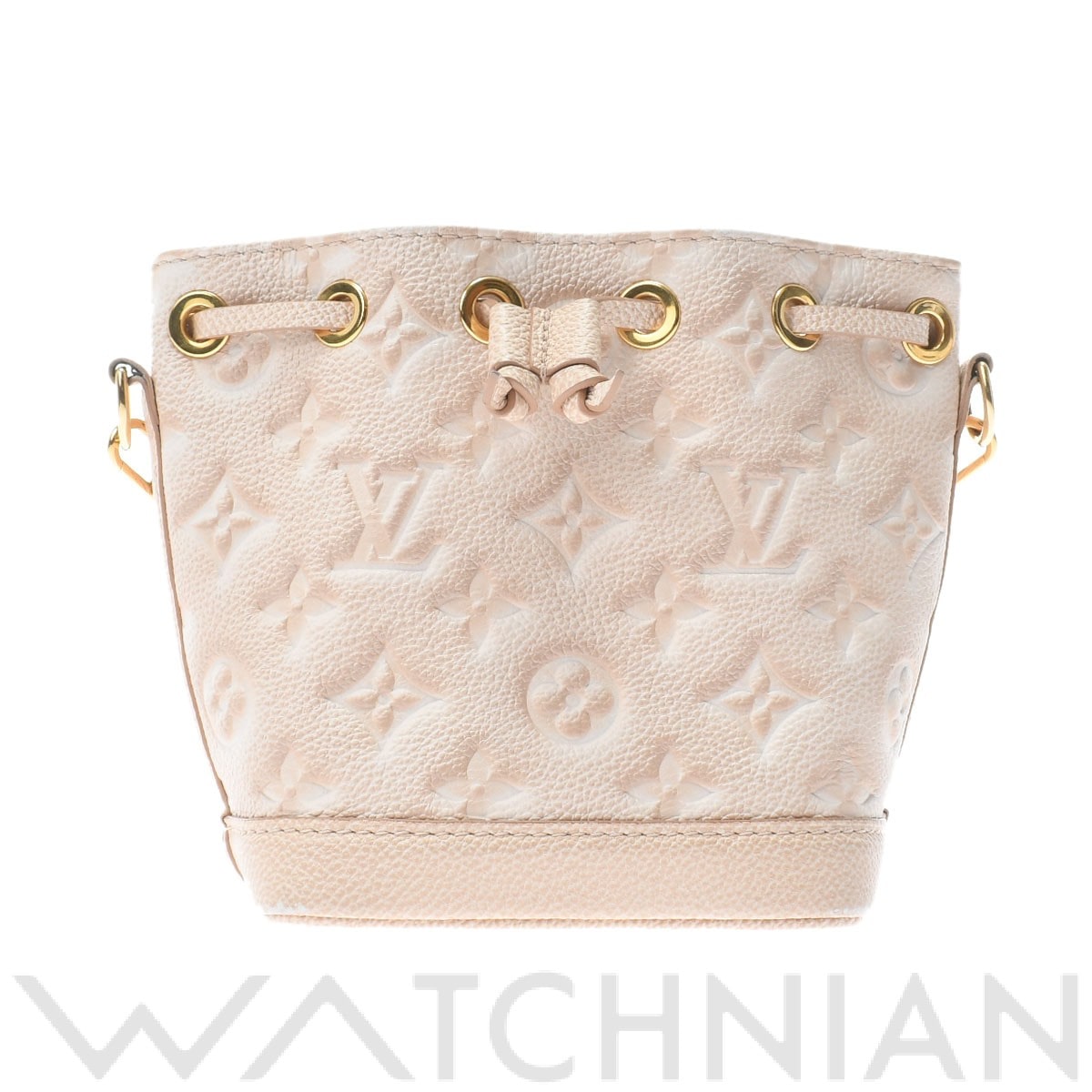 モノグラムアンプラント ナノ ノエ サマースターダストコレクション ベージュ M81463 レザー LOUIS VUITTON ルイ ヴィトン レディース 【中古】